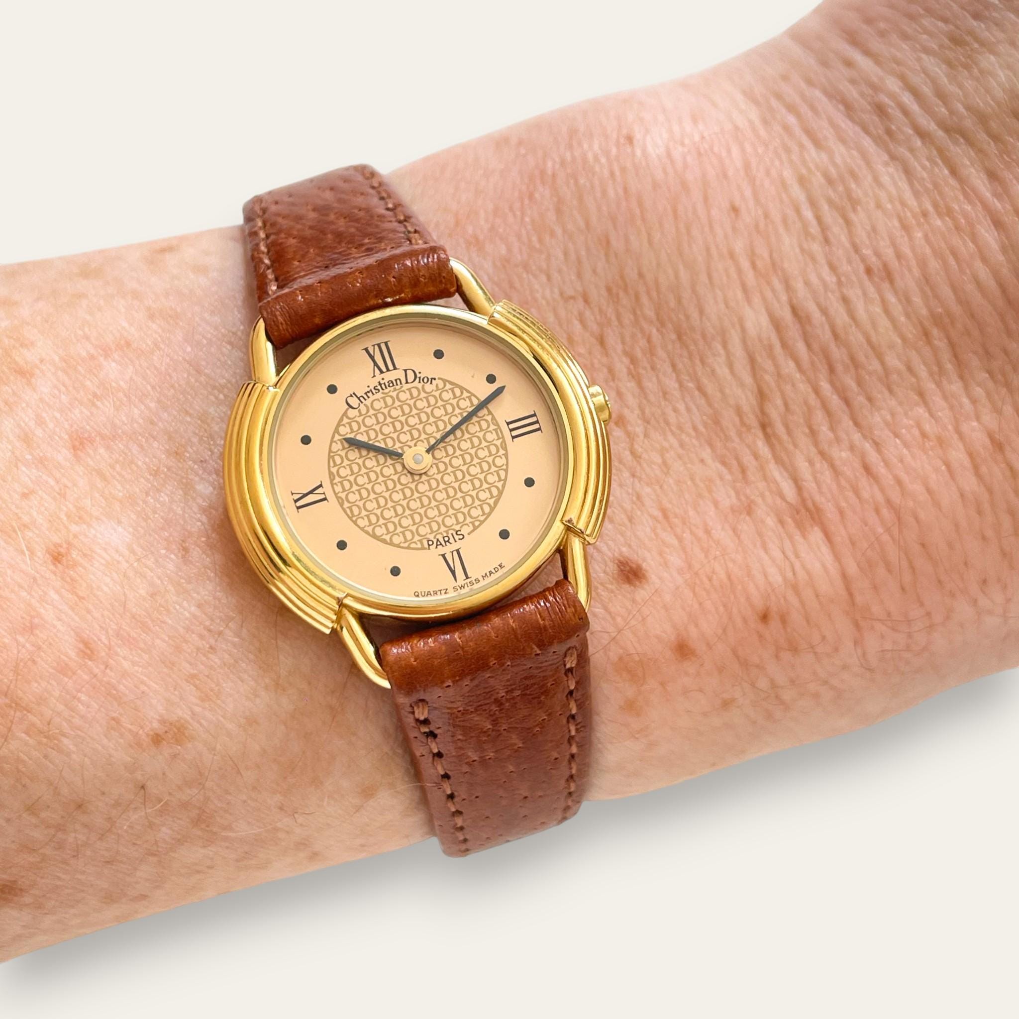 Christian Dior 58.121 Vintage Watch – CD Monogram Dial, Gold
