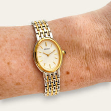 Load image into Gallery viewer, Vintage Seiko Two-Tone Oval Ladies' Watch with Sapphire Crystal, Quartz
