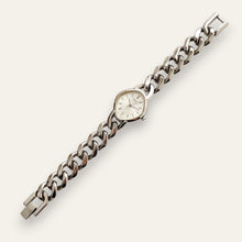 Load image into Gallery viewer, Vintage Seiko Chain Bracelet Watch for Women | Silver-Tone Curb Link, Quartz
