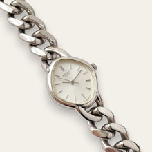 Load image into Gallery viewer, Vintage Seiko Chain Bracelet Watch for Women | Silver-Tone Curb Link, Quartz

