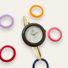 Load image into Gallery viewer, Rare First Era Vintage Gucci Bezel Watch — Made in Italy — Full Set, Quartz
