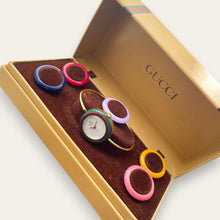 Load image into Gallery viewer, Rare First Era Vintage Gucci Bezel Watch — Made in Italy — Full Set, Quartz
