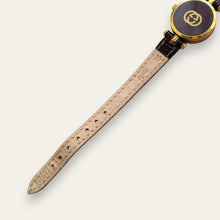 Load image into Gallery viewer, Vintage Gucci Stack Watch | Roman Numeral Dial Gold Burgundy Enamel 2000L
