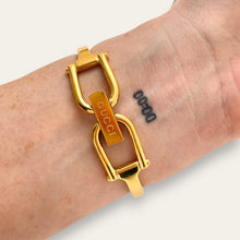 Load image into Gallery viewer, Vintage Ladies' Gold-Plated Gucci 1500L Bangle Quartz Watch - Black
