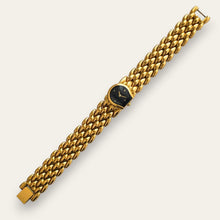 Load image into Gallery viewer, Vintage Seiko Rivoli 4N00-6421 Ladies Watch — Black Dial, Gold, Quartz
