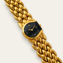 Load image into Gallery viewer, Vintage Seiko Rivoli 4N00-6421 Ladies Watch — Black Dial, Gold, Quartz
