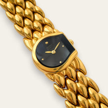 Load image into Gallery viewer, Vintage Seiko Rivoli 4N00-6421 Ladies Watch — Black Dial, Gold, Quartz

