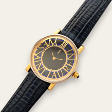 Load image into Gallery viewer, Vintage YSL 1990s Ladies Quartz Watch, Black Dial &amp; Gold Case
