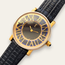 Load image into Gallery viewer, Vintage YSL 1990s Ladies Quartz Watch, Black Dial &amp; Gold Case
