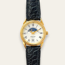 Load image into Gallery viewer, Vintage Constant Sun &amp; Moon Ladies' Gold-Tone Watch | Moonphase, Quartz

