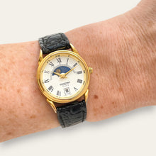 Load image into Gallery viewer, Vintage Constant Sun &amp; Moon Ladies' Gold-Tone Watch | Moonphase, Quartz

