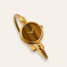Load image into Gallery viewer, Rare Vintage Gucci 2700L Ladies' Watch | Tiger Eye Dial, Gold Bangle, Quartz
