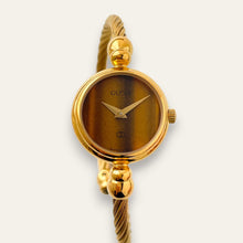 Load image into Gallery viewer, Rare Vintage Gucci 2700L Ladies' Watch | Tiger Eye Dial, Gold Bangle, Quartz
