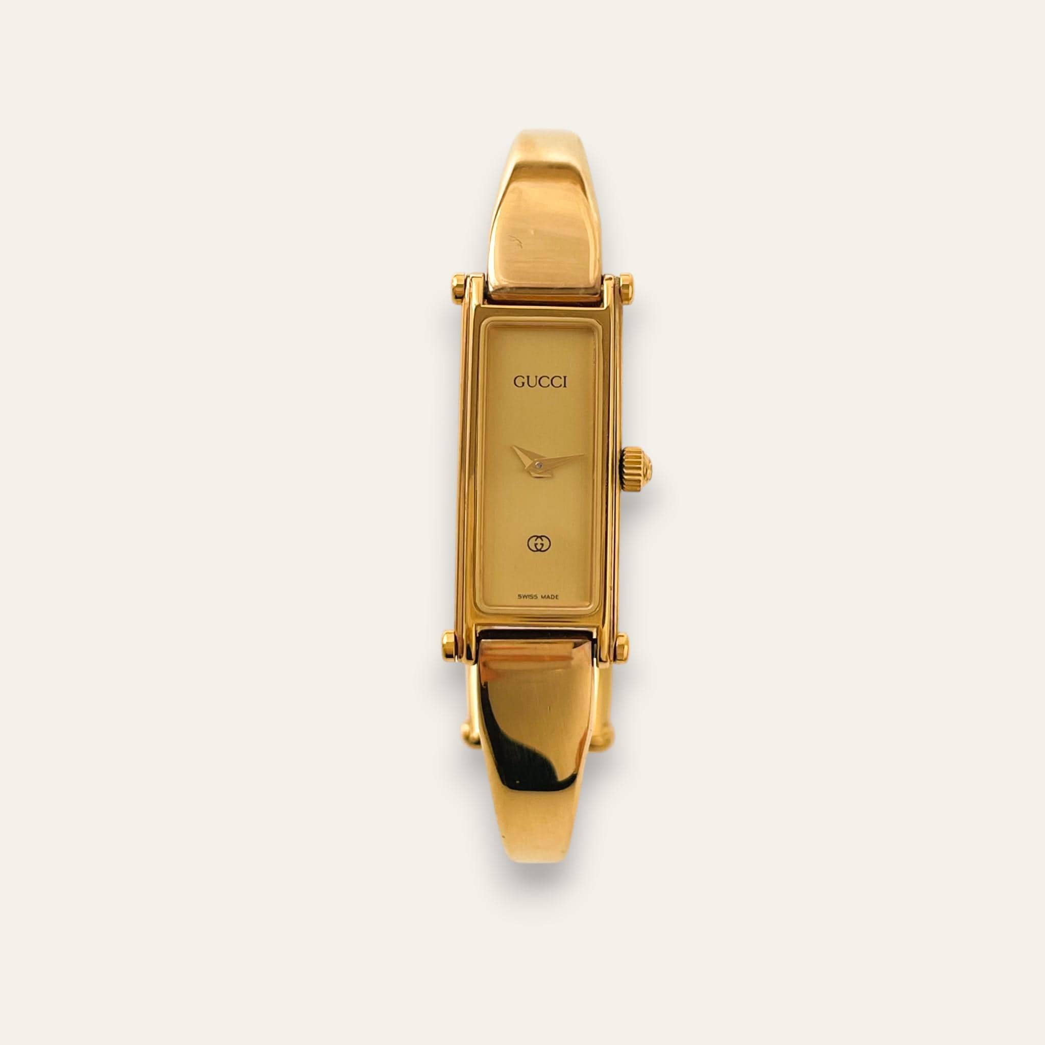 Vintage Gucci 1500 Bangle Watch - Gold Dial, Quartz – Finchley Watches