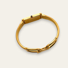 Load image into Gallery viewer, Vintage Ladies' Gold-Plated Gucci 1500L Bangle Quartz Watch - Black
