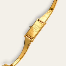 Load image into Gallery viewer, Vintage Ladies' Gold-Plated Gucci 1500L Bangle Quartz Watch - Black

