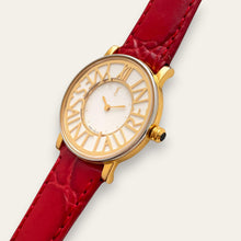 Load image into Gallery viewer, Vintage YSL 1990s Ladies Quartz Watch, White Dial &amp; Gold Case
