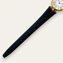 Load image into Gallery viewer, Vintage Cartier Must Vendôme Vermeil Watch, Opaline Dial, Blue Hands, Quartz
