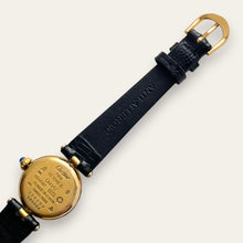 Load image into Gallery viewer, Vintage Cartier Must Vendôme Vermeil Watch, Opaline Dial, Blue Hands, Quartz
