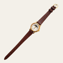 Load image into Gallery viewer, Vintage Lorus by Seiko Sun &amp; Moon Ladies Watch, Leather Strap, Quartz
