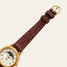 Load image into Gallery viewer, Vintage Lorus by Seiko Sun &amp; Moon Ladies Watch, Leather Strap, Quartz
