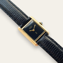 Load image into Gallery viewer, Must de Cartier Tank Vermeil — Black Dial, Mechanical, 1979
