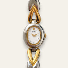 Load image into Gallery viewer, Two-Tone Seiko Quartz Cocktail Watch, Oval Dial, 1990s
