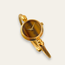 Load image into Gallery viewer, Rare Vintage Gucci 2700L Ladies' Watch | Tiger Eye Dial, Gold Bangle, Quartz
