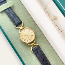 Load image into Gallery viewer, 1990s Vintage Gucci 6000L Quartz Watch - Gold Dial
