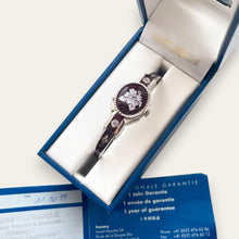 Load image into Gallery viewer, Vintage André Mouche Peek-a-Boo Quartz Cocktail Watch, Burgundy, 1999
