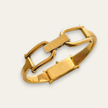 Load image into Gallery viewer, Vintage Gucci 1500L Gold Bangle Watch with Mother of Pearl Dial, 90s Quartz
