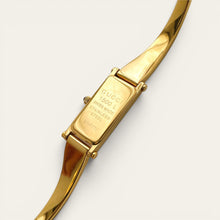 Load image into Gallery viewer, Vintage Ladies' Gold-Plated Gucci 1500L Bangle Quartz Watch - Black
