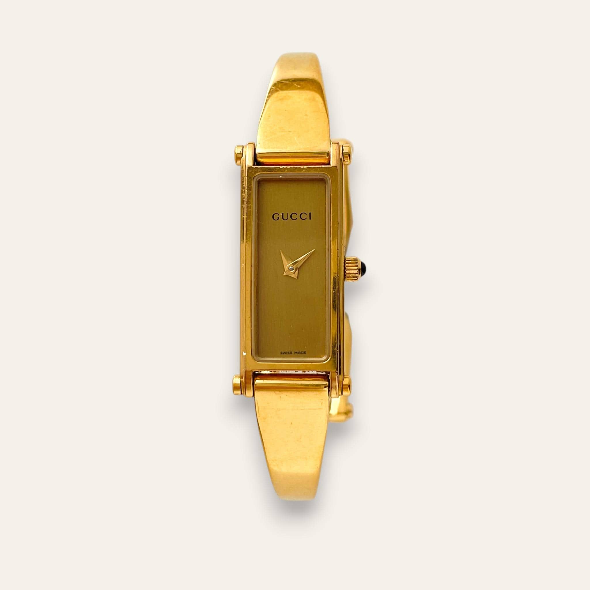 Vintage Gucci 1500L Bangle Watch - Gold Dial, Quartz – Finchley