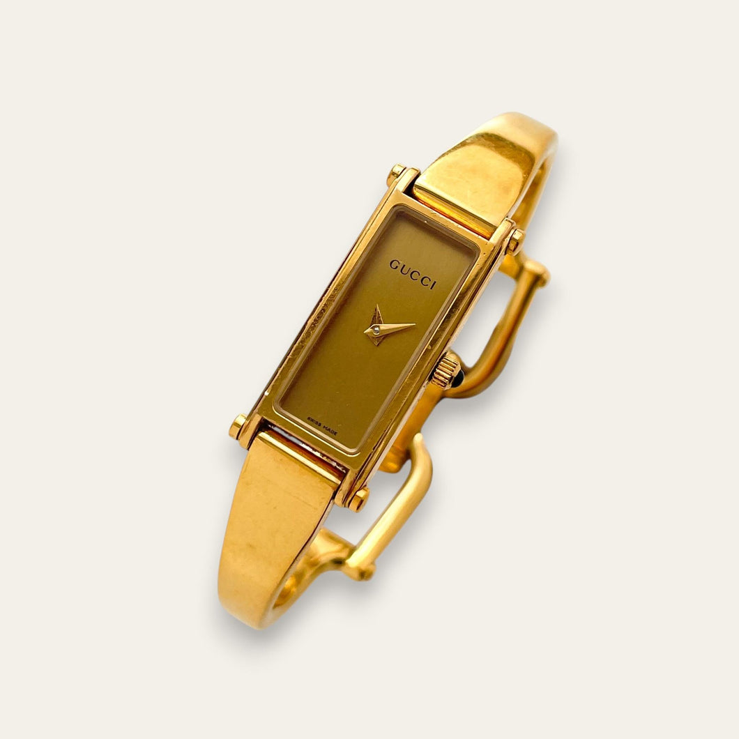 Vintage Gucci 1500L Bangle Watch - Gold Dial, Quartz – Finchley