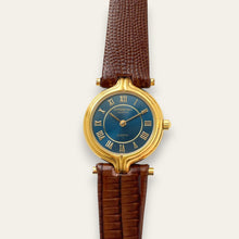 Load image into Gallery viewer, Vintage Raymond Weil Genève Gold-Plated Quartz Watch Blue Dial 1990s
