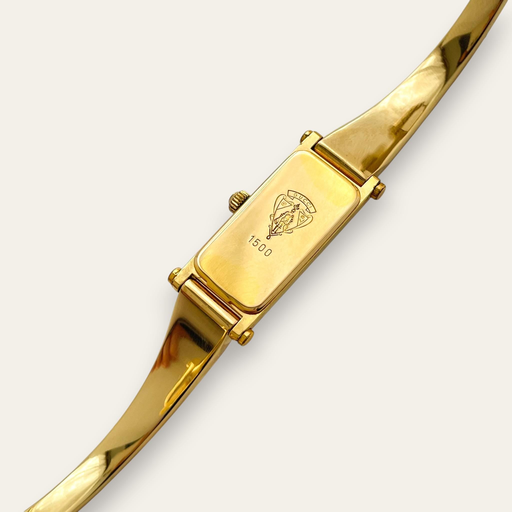 1500 gold plated gucci watch