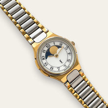 Load image into Gallery viewer, Vintage Yves Saint Laurent Moon Phase Quartz Watch, Two-Tone Bracelet
