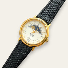 Load image into Gallery viewer, Vintage Alfex Swiss Moon Phase Quartz Watch, Roman Numerals, Cream Dial
