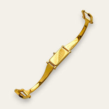 Load image into Gallery viewer, Vintage Ladies' Gold-Plated Gucci 1500L Bangle Quartz Watch - Black
