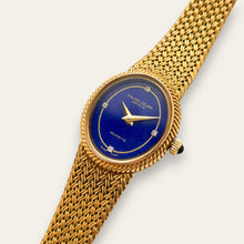 Load image into Gallery viewer, Vintage Favre-Leuba Geneve Quartz Lapis Blue Dial Cocktail Watch
