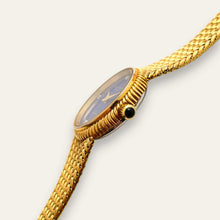 Load image into Gallery viewer, Vintage Favre-Leuba Geneve Quartz Lapis Blue Dial Cocktail Watch
