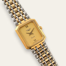 Load image into Gallery viewer, Vintage Longines Quartz Watch, Two-Tone, Champagne Dial, Ref. 6640
