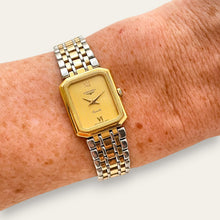 Load image into Gallery viewer, Vintage Longines Quartz Watch, Two-Tone, Champagne Dial, Ref. 6640
