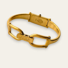 Load image into Gallery viewer, Vintage Gucci 1500L Gold Bangle Watch with Mother of Pearl Dial, 90s Quartz
