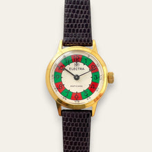 Load image into Gallery viewer, Vintage Electra Roulette Dial Watch | 1970s Swiss Mechanical, NOS
