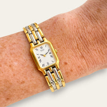 Load image into Gallery viewer, Vintage Seiko Two-Tone Quartz Watch, Panther-Link Bracelet, Roman Dial
