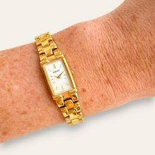 Load image into Gallery viewer, Vintage Seiko Gold-Tone Quartz Watch, Mother of Pearl, V220-0AB0
