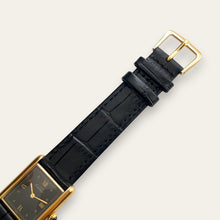 Load image into Gallery viewer, Vintage Must de Cartier Tank Vermeil Quartz Black Dial Roman Numerals
