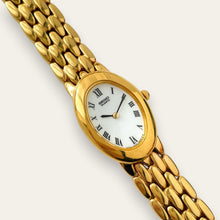 Load image into Gallery viewer, Vintage Seiko Quartz Baignoire-Style Oval Gold-Plated Watch 4N00-5920

