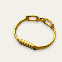 Load image into Gallery viewer, Vintage Gucci 1500L Gold Bangle Watch with Mother of Pearl Dial, 90s Quartz
